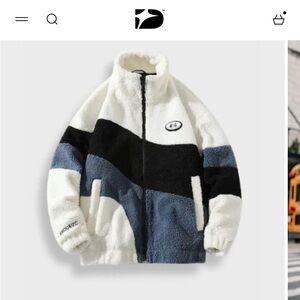 Men's Black and Gray Fleece Jacket